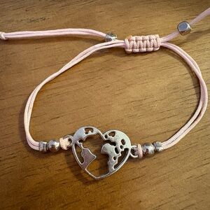 Silver Heart World Bracelet